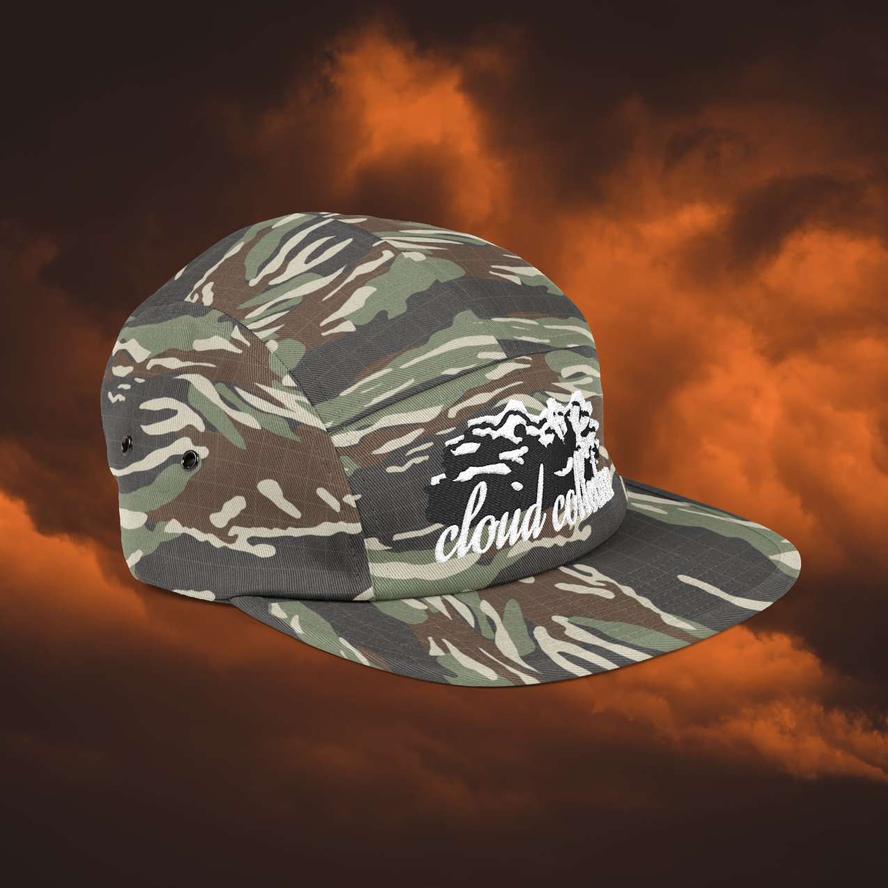 CLOUD COLLECTOR • Embroidered 5 Panel Cap • Camo