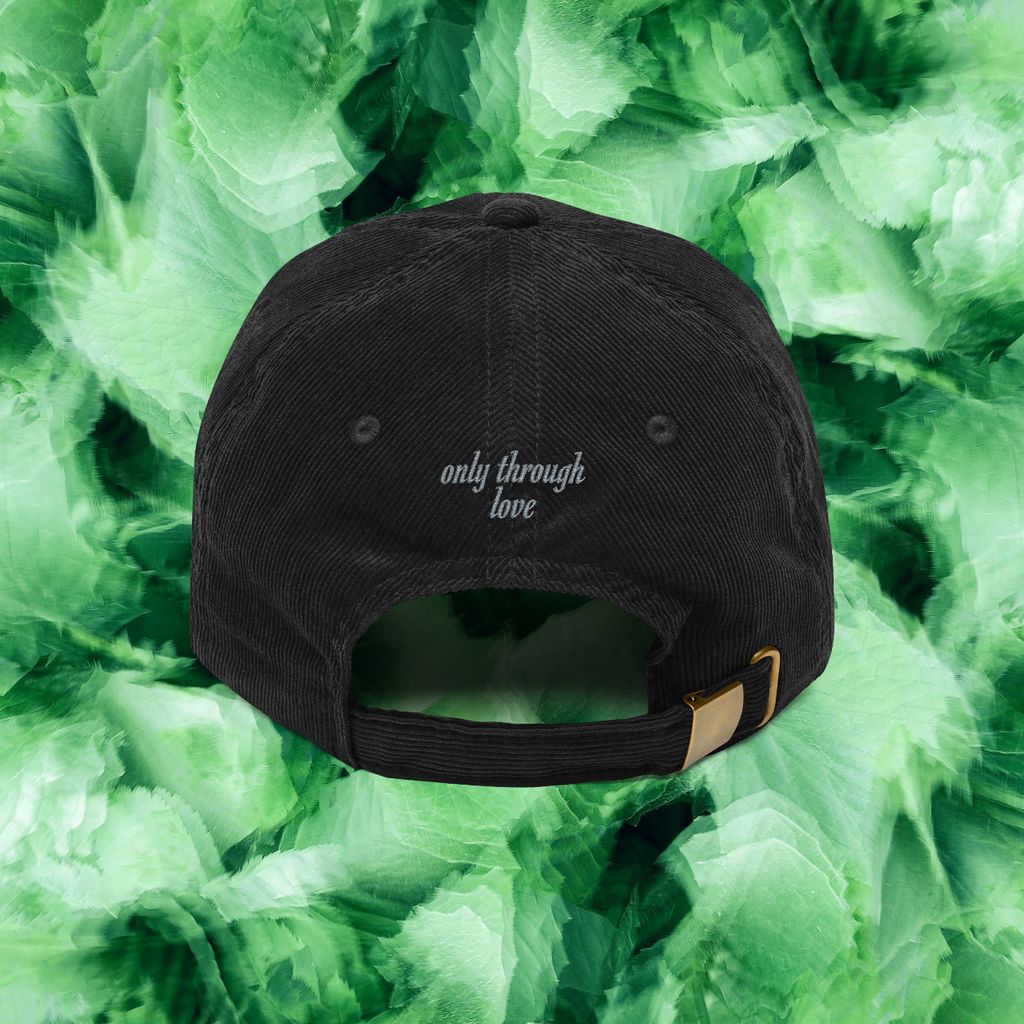VASTNESS • Embroidered Corduroy Cap • Black