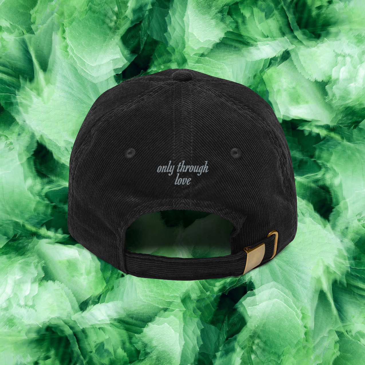 VASTNESS • Embroidered Corduroy Cap • Black