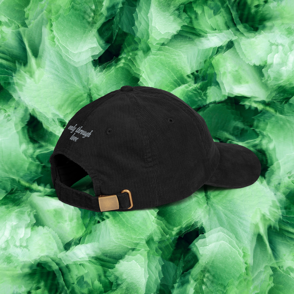 VASTNESS • Embroidered Corduroy Cap • Black