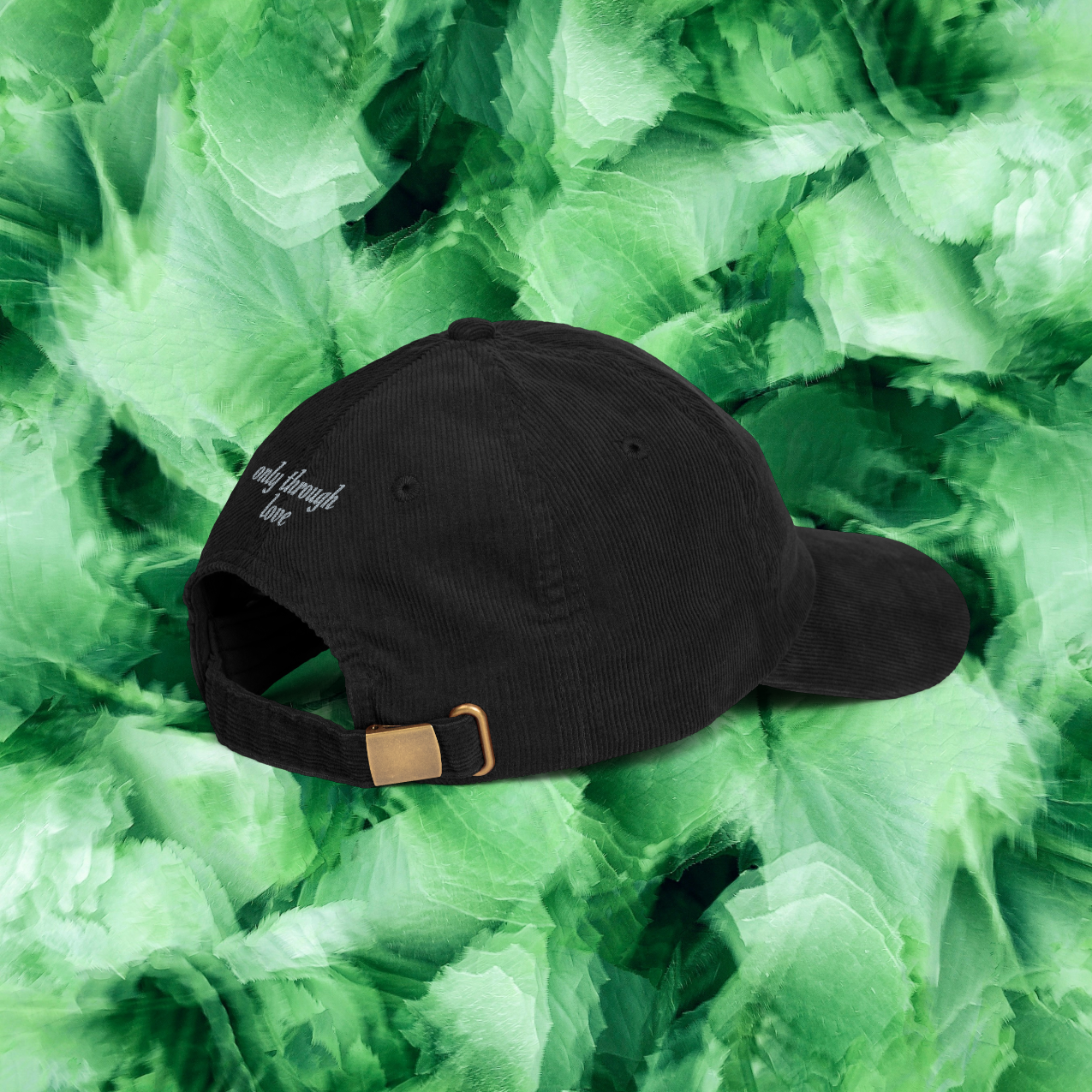 VASTNESS • Embroidered Corduroy Cap • Black