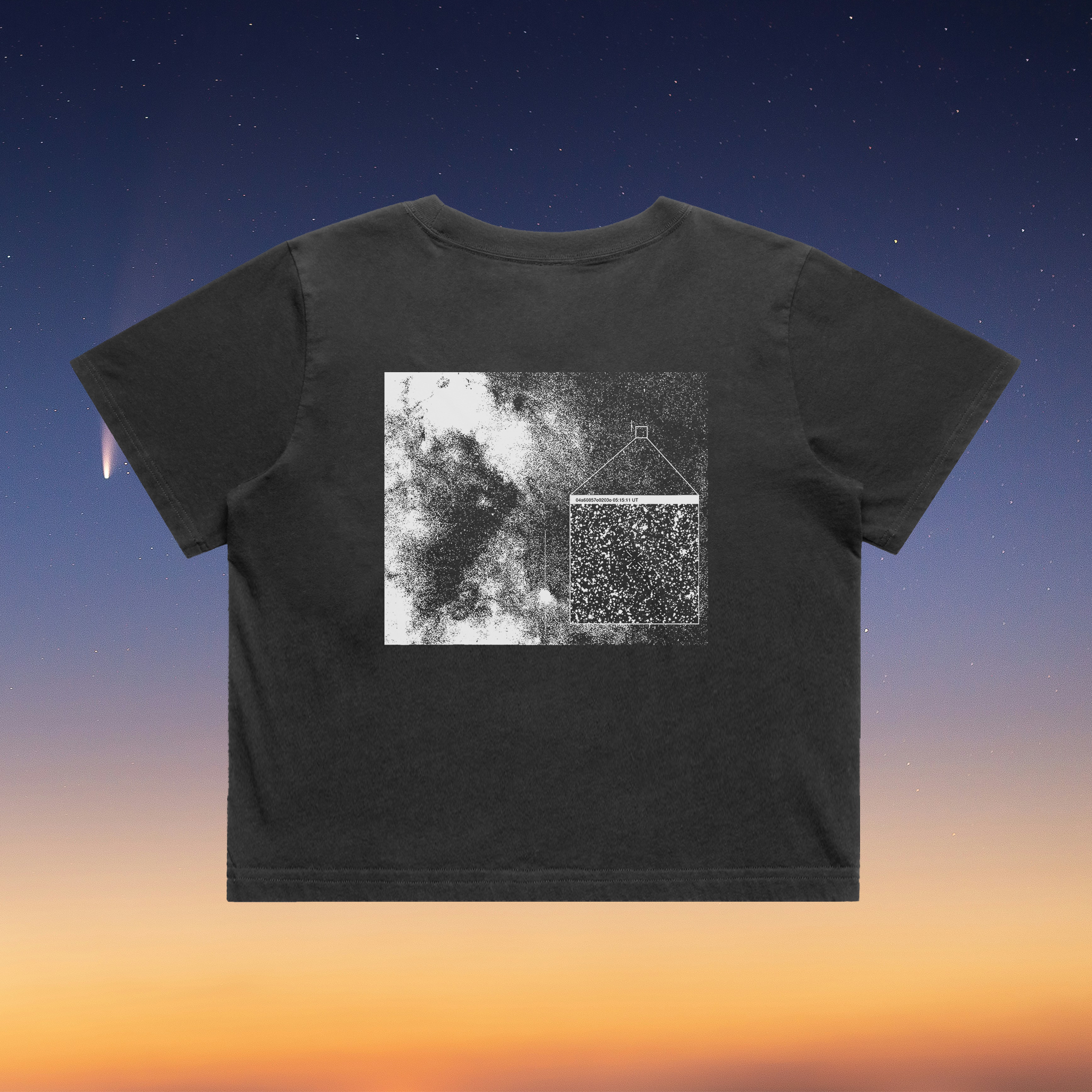 3I/ATLAS • Heavy Faded Crop Tee • Faded Black