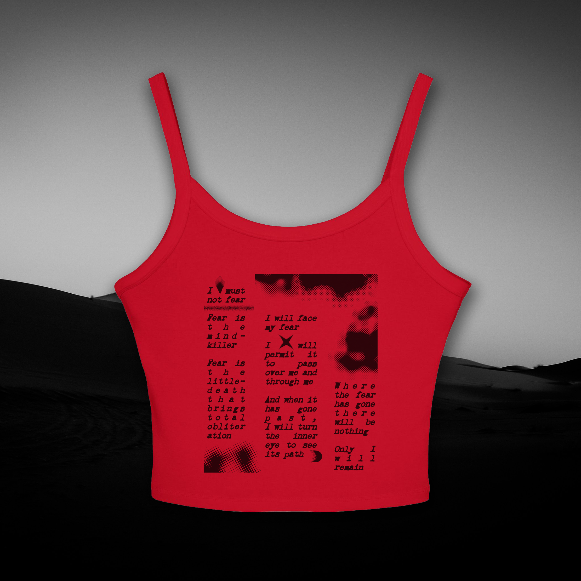 LITANY AGAINST FEAR • Spaghetti Tank • Red