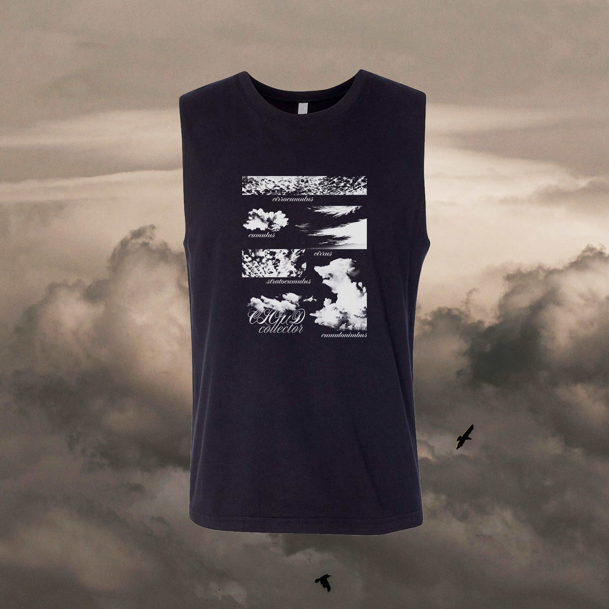 CLOUD COLLECTOR • Jersey Muscle Tank • black