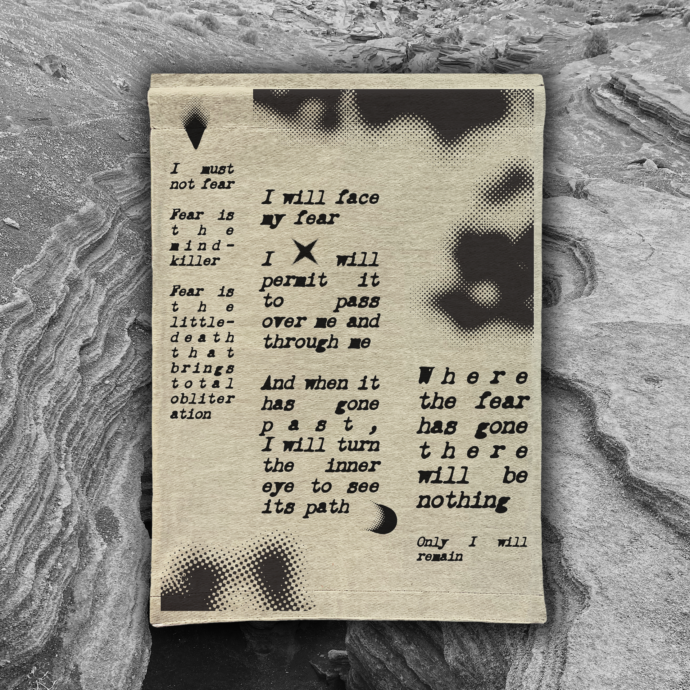 LITANY AGAINST FEAR • Woven Wall Tapestry