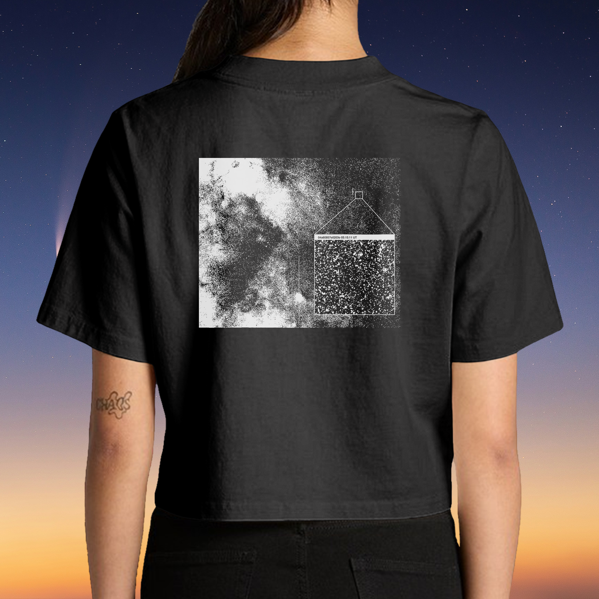 3I/ATLAS • Heavy Faded Crop Tee • Faded Black